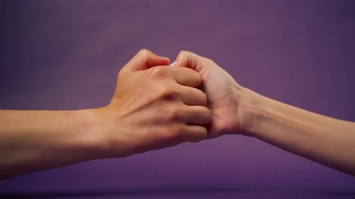 Two Hands Touch Index Fingers and Palms