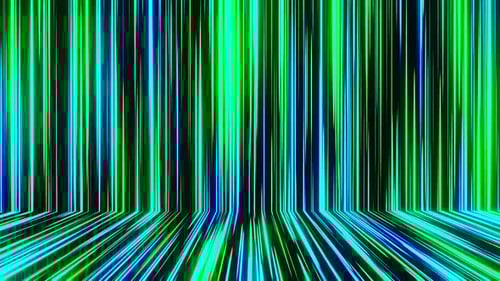 Futuristic Digital Grid Glowing Neon Lines Motion Background