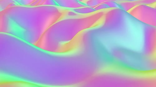 Brightly Colored Wave Intro Able to Loop