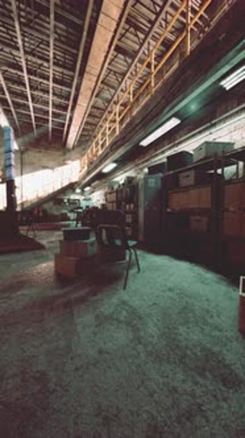 Abandoned Auto Repair Shop Filled With Boxes