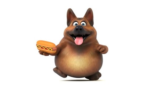 Fun german shepher dog - 3D Animation