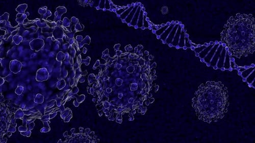 Conception d'arrière-plan animée par un virus