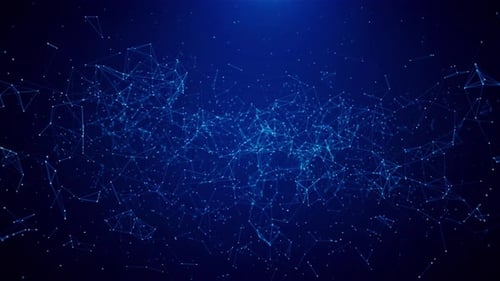 3D-abstrakte dynamische Bewegungslinien, Punkte, Hintergrundpartikel, Digitaler Streaming-Hintergrund