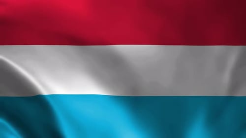 Realistic Waving Flag of Luxembourg Animation