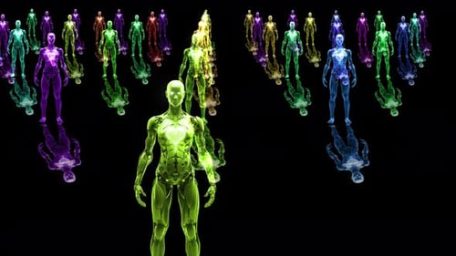 Ai Robot Army Build. Animation, Artificial Intelligence High Technology Robot Solder Animation With