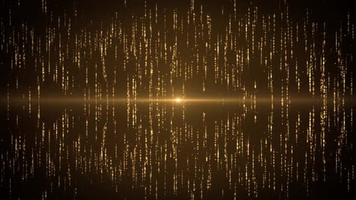 Abstract Golden Particle Rain Background Loop
