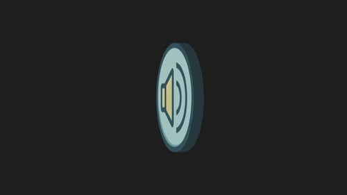 Animated Speaker Icon Spinning Modern Design