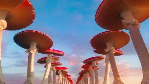 Psychedelic Mushroom Forest