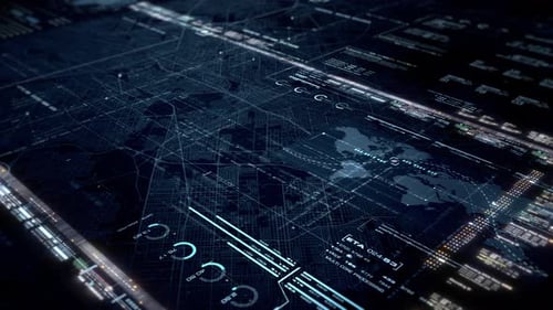 Carte de ville numérique holographique HUD futuriste 05