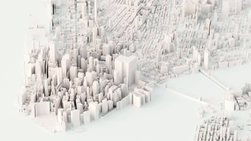 3D Rendering of White City Animation