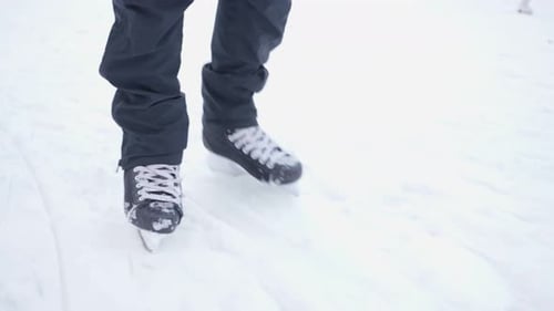 Close Up of Black Skates