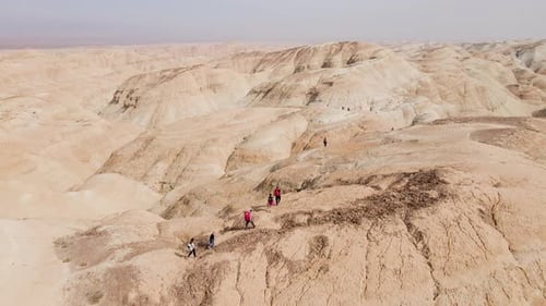 Aerial Shot of Canyon and Desert Mountain