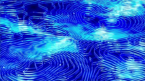 Abstract Blue Flowing Lines Futuristic Background Animation