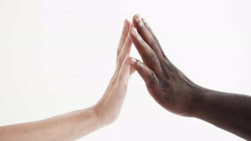 Hands Touch in Unity and Friendship