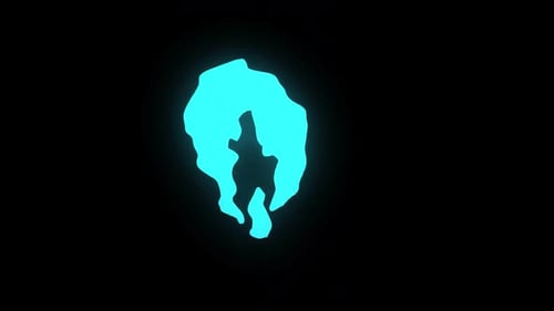 Glowing Liquid Fluid Shape Transition Reveal
