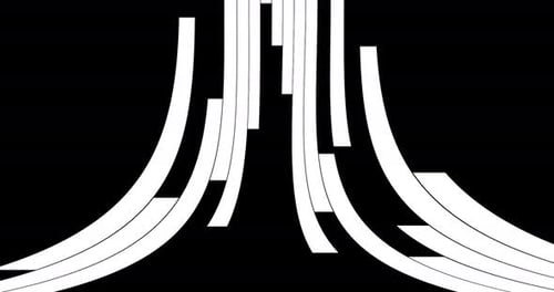 Dynamic Geometric White Lines Reveal Animation