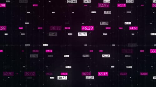 4K - Data Technology Network - loopable - pink and white