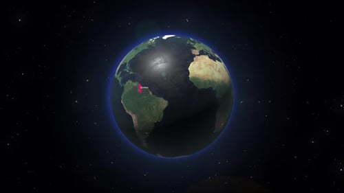 Earth Zoom From Space To Guyana