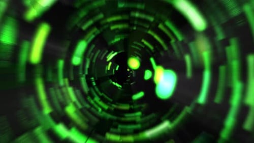 Vj Loop Tunnel Background Green 4K