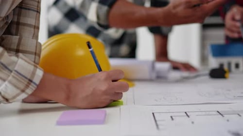 Working brainstorming for cost estimating on design architectural and engineering.