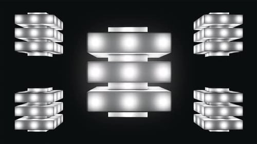 Six Abstract Geometric Rotating Blocks Pack