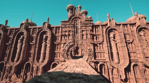 A Grand Architectural Masterpiece with a Prominent Clock on Its Side