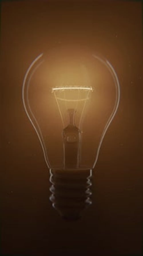 Flickering Lightbulb Lighting Up