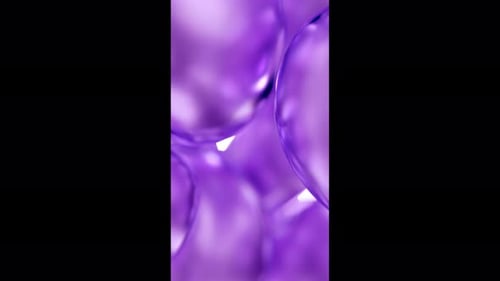 Purple Cosmetic Beauty Care Essential Oil Bubbles Macro Close-Up