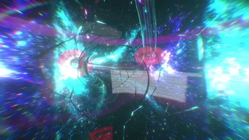 Neon Plasma Swirl Vortex Infinite Loop 4K