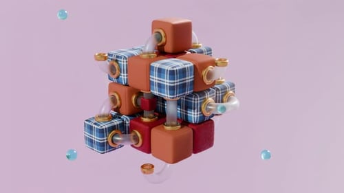 Animation d'usine satisfaisante en boucle 3D