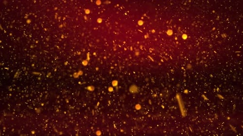 Golden Bokeh Particle Loop for Festive Celebrations
