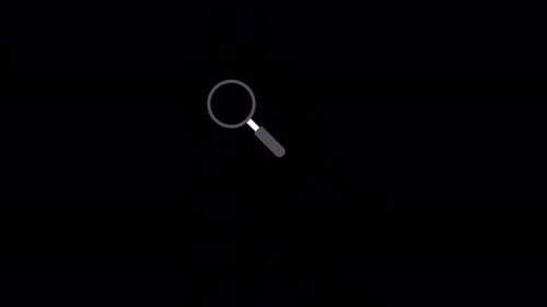 Animated Magnifying Glass Revealing Question Mark
