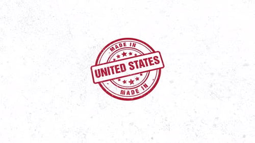 Animated Made in United States Rubber Stamp Reveal