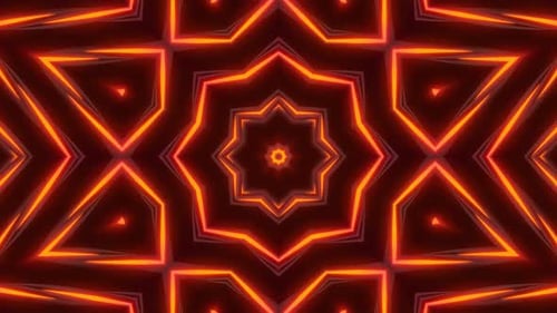 Hypnotic neon kaleidoscope background for vibrant visual effects