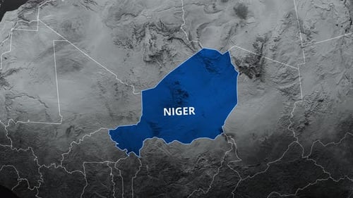 Niger Country Highlight Map Animation