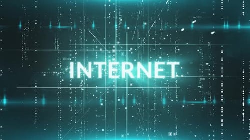 Futuristic Digital Grid Network Background Animation