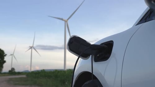 Progressive Combination of EV Car Charging Station and Wind Turbine