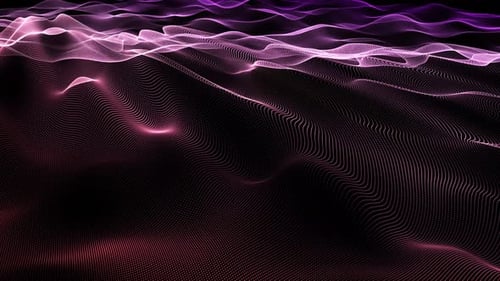 Abstract curve dots wave pattern ribbon lines moving futuristic silk background