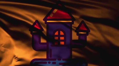 Halloween Party Gold Cloth Animation Background