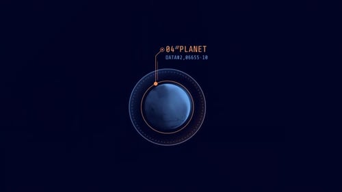 HUD Element Rotating Planet with a Text Callout