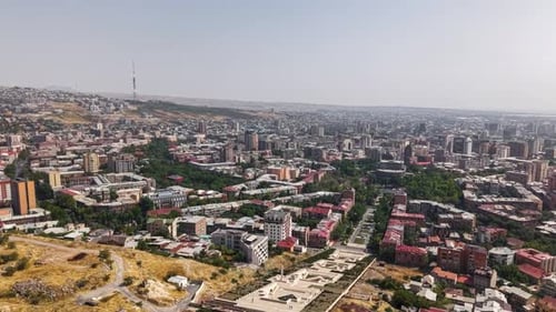 Yerevan City and Cascade Complex on a Sunny Day