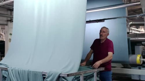 Human Labor and Craftsmanship in Textile Factory