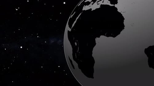 Animation des Planeten Erde im Weltraum. 2302
