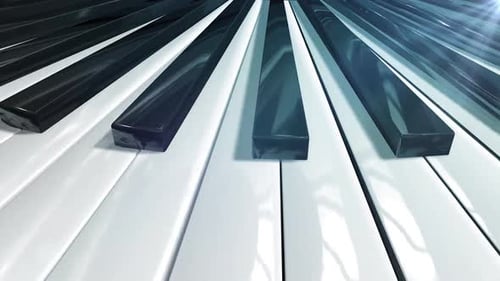 Close-up of piano keys in diagonal arrangement