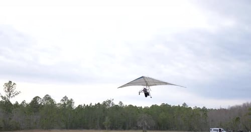 Orlando, Florida / United States - September 5, 2018: Hang Glider Taking