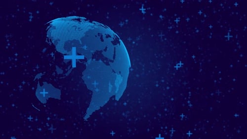 Virtual Planet Earth Global World Network Concept Sécurité Technologie de connexion réseau sans fil