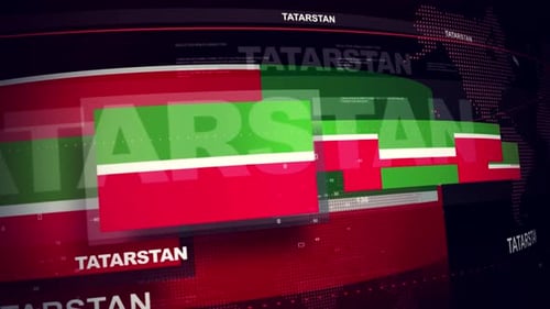 Corporate Broadcast Opener with Tatarstan Flag Animation
