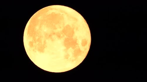 Glowing Lunar Surface of the Full Moon