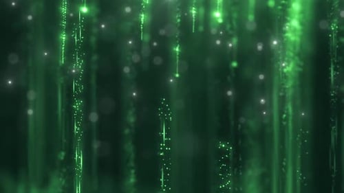 Falling Green Particles