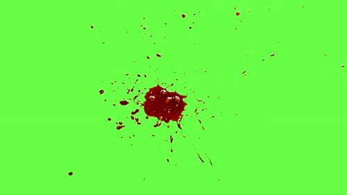 Collection Carnage : effet chromatique de la chute de sang sur les éclaboussures de sang, tache étalée sur la cicatrice